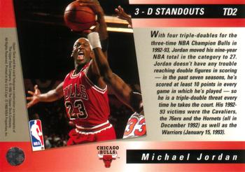 1993-94 Upper Deck - Triple Double 3-D Standouts #TD2 Michael Jordan Back