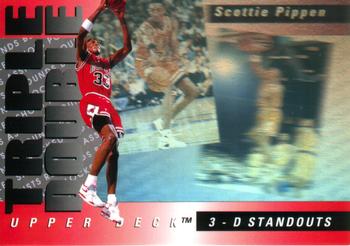 1993-94 Upper Deck - Triple Double 3-D Standouts #TD3 Scottie Pippen Front