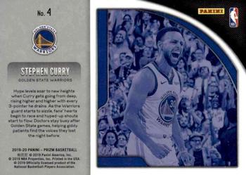 2019-20 Panini Prizm - Get Hyped! #4 Stephen Curry Back