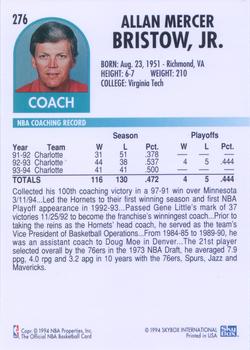 1994-95 Hoops #276 Allan Bristow Back