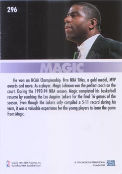 1994-95 Hoops #296 Magic Johnson Back
