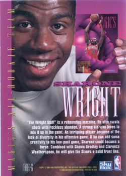 1994-95 Hoops - Magic's All-Rookies Foil-Tech #FAR-6 Sharone Wright Back