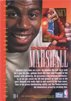 1994-95 Hoops - Magic's All-Rookies #AR-4 Donyell Marshall Back