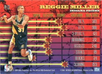 1994-95 Hoops - Hoops Power (Stat Power Ratings) #PR-22 Reggie Miller Back