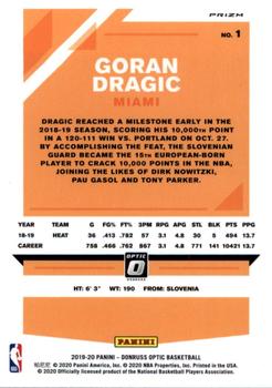 2019-20 Donruss Optic - Blue Velocity #1 Goran Dragic Back
