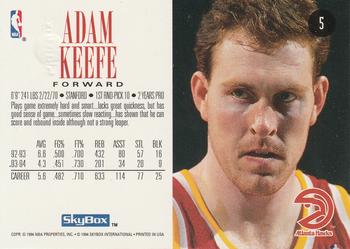 1994-95 SkyBox Premium #5 Adam Keefe Back