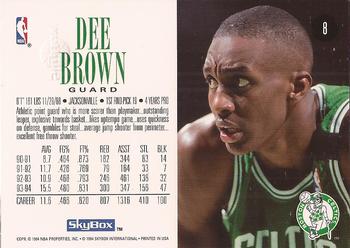 1994-95 SkyBox Premium #8 Dee Brown Back