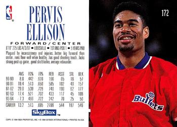 1994-95 SkyBox Premium #172 Pervis Ellison Back