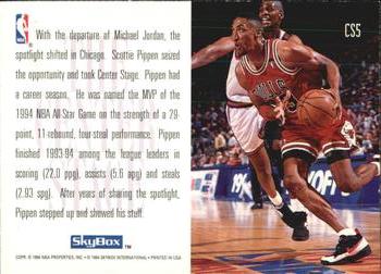 1994-95 SkyBox Premium - Center Stage #CS5 Scottie Pippen Back