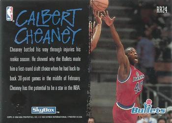 1994-95 SkyBox Premium - Ragin' Rookies #RR24 Calbert Cheaney Back