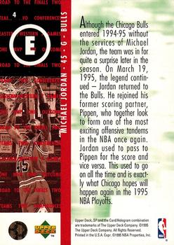 1994-95 SP Championship #4 Michael Jordan Back