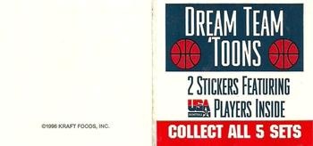 1995 Kraft/Upper Deck Team USA - Dream Team 'Toons Stickers #NNO Scottie Pippen / Grant Hill Back