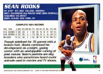 1994-95 Topps #19 Sean Rooks Back