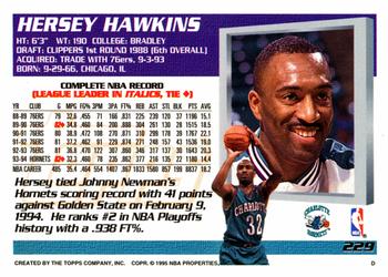 1994-95 Topps #229 Hersey Hawkins Back