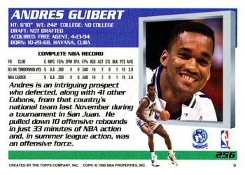 1994-95 Topps #256 Andres Guibert Back
