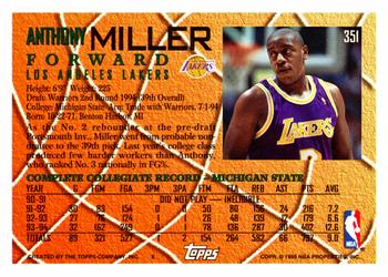 1994-95 Topps #351 Anthony Miller Back