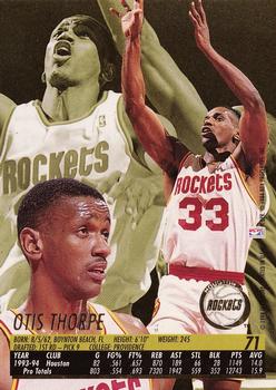 1994-95 Ultra #71 Otis Thorpe Back