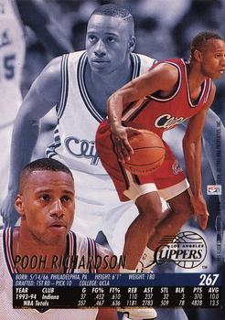 1994-95 Ultra #267 Pooh Richardson Back