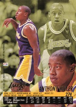 1994-95 Ultra #274 Anthony Miller Back
