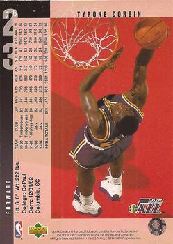 1994-95 Upper Deck #76 Tyrone Corbin Back