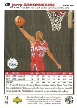 1995-96 Collector's Choice #220 Jerry Stackhouse Back