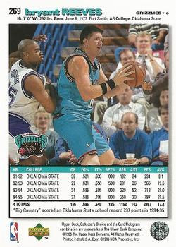 1995-96 Collector's Choice #269 Bryant Reeves Back