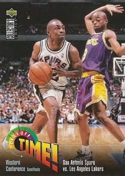 1995-96 Collector's Choice #360 San Antonio Spurs vs. Los Angeles Lakers Front