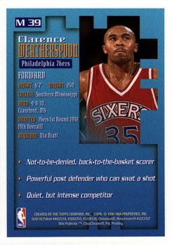 1995-96 Finest - Mystery #M39 Clarence Weatherspoon Back