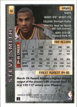 1995-96 Finest - Refractors #16 Steve Smith Back