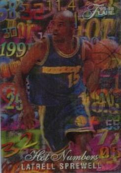 1995-96 Flair - Hot Numbers #14 Latrell Sprewell Front