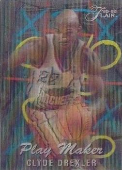 1995-96 Flair - Play Makers #1 Clyde Drexler Front