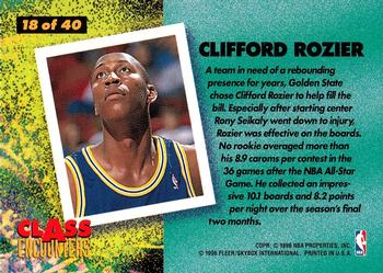 1995-96 Fleer - Class Encounters #18 Clifford Rozier Back