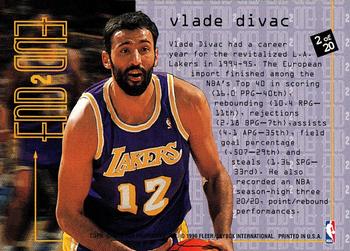 1995-96 Fleer - End 2 End #2 Vlade Divac Back