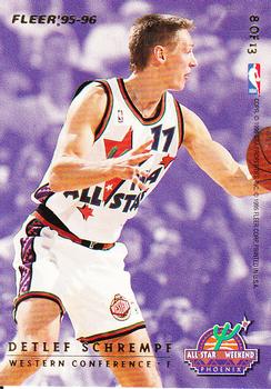 1995-96 Fleer - NBA All-Stars #8 Larry Johnson / Detlef Schrempf Back