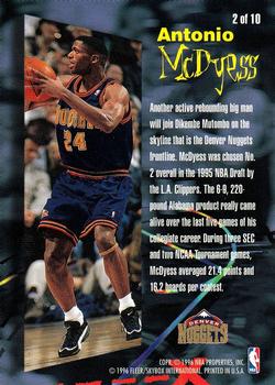 1995-96 Fleer - Rookie Phenom #2 Antonio McDyess Back