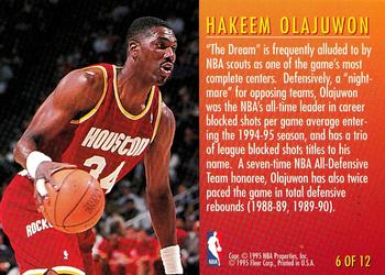 1995-96 Fleer - Total D #6 Hakeem Olajuwon Back