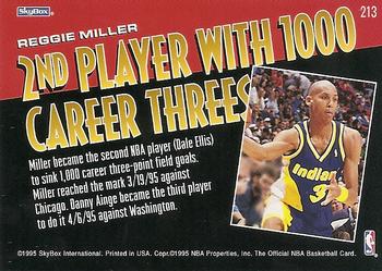 1995-96 Hoops #213 Reggie Miller Back
