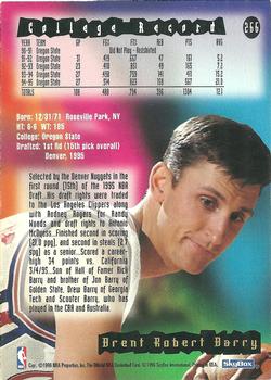 1995-96 Hoops #266 Brent Barry Back