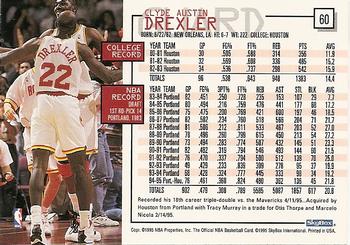 1995-96 Hoops #60 Clyde Drexler Back