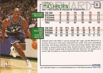 1995-96 Hoops #36 Jamal Mashburn Back