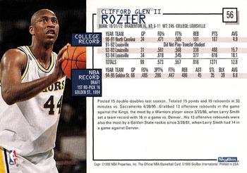 1995-96 Hoops #56 Clifford Rozier Back