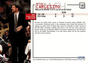 1995-96 Hoops #190 P.J. Carlesimo Back