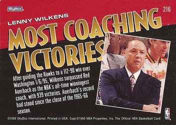 1995-96 Hoops #216 Lenny Wilkens Back