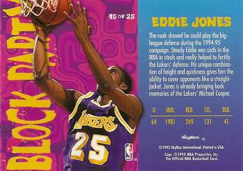 1995-96 Hoops - Block Party #15 Eddie Jones Back