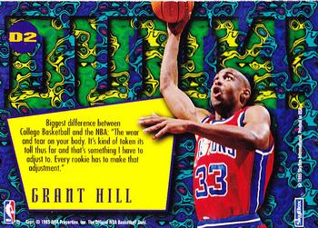1995-96 Hoops - Grant Hill Dunks #D2 Grant Hill Back