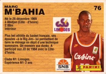 1993-94 Panini (LNB) #76 Marc M'Bahia Back