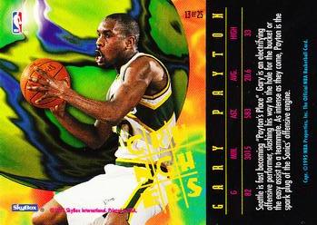 1995-96 Hoops - Number Crunchers #13 Gary Payton Back