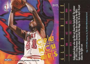 1995-96 Hoops - Number Crunchers #20 Glen Rice Back