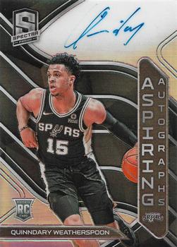 2019-20 Panini Spectra - Aspiring Autographs #AA-QWS Quinndary Weatherspoon Front