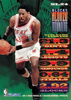 1995-96 Hoops - Slamland #SL24 Alonzo Mourning Back